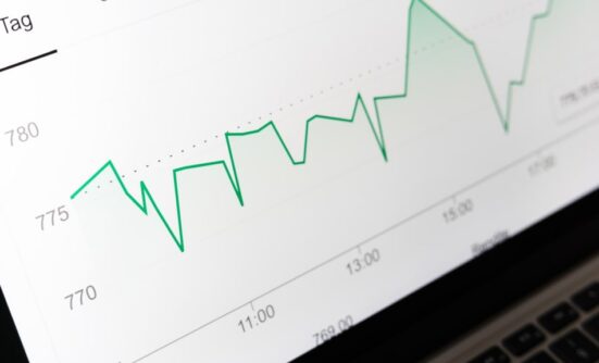 Graph on computer screen
