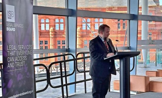 Peredur Owen Griffiths MS delivering his speech